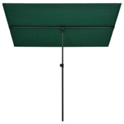 Parasol D'extérieur Avec Mât En Aluminium 2x1,5 M Vert 11 Parasol D'extérieur Avec Mât En Aluminium 2x1,5 M Vert -Mobilier De Jardin Soldes parasol d exterieur avec mat en aluminium 2x1 5 m vert 3666722883337 983261