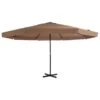 Parasol D'extérieur Avec Poteau En Aluminium 500 Cm Taupe