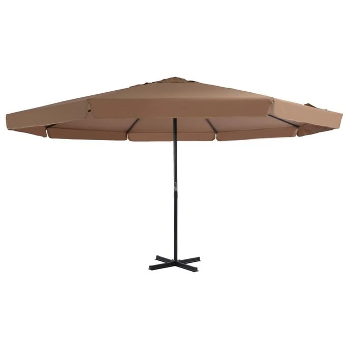 Parasol D'extérieur Avec Poteau En Aluminium 500 Cm Taupe 1 Parasol D'extérieur Avec Poteau En Aluminium 500 Cm Taupe