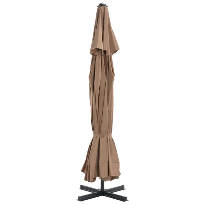 Parasol D'extérieur Avec Poteau En Aluminium 500 Cm Taupe 4 Parasol D'extérieur Avec Poteau En Aluminium 500 Cm Taupe – Image 4