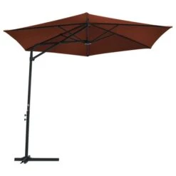 Parasol D'extérieur Déporté Avec Mât En Acier 300 Cm Terre Cuite -Mobilier De Jardin Soldes parasol d exterieur deporte avec mat en acier 300 cm terre cuite 3666722322614 983175