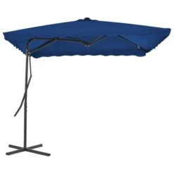 Parasol D'extérieur Déporté Avec Mât En Acier Bleu 250x250x230 Cm -Mobilier De Jardin Soldes parasol d exterieur deporte avec mat en acier bleu 250x250x230 cm 3666722356305 942437