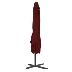 Parasol D'extérieur Déporté Avec Mât En Acier Bordeaux 250x250x230 Cm -Mobilier De Jardin Soldes parasol d exterieur deporte avec mat en acier bordeaux 250x250x230 cm 3666722356336 942420