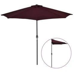Parasol De Balcon Mât En Aluminium Bordeaux 270x135x245 Cm Demi 10 Parasol De Balcon Mât En Aluminium Bordeaux 270x135x245 Cm Demi -Mobilier De Jardin Soldes parasol de balcon mat en aluminium bordeaux 270x135x245 cm demi 3666722356480 942307