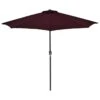 Parasol De Balcon Mât En Aluminium Bordeaux 270x135x245 Cm Demi