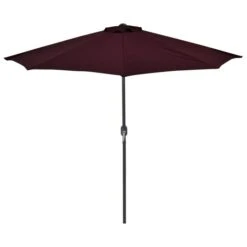 Parasol De Balcon Mât En Aluminium Bordeaux 270x135x245 Cm Demi
