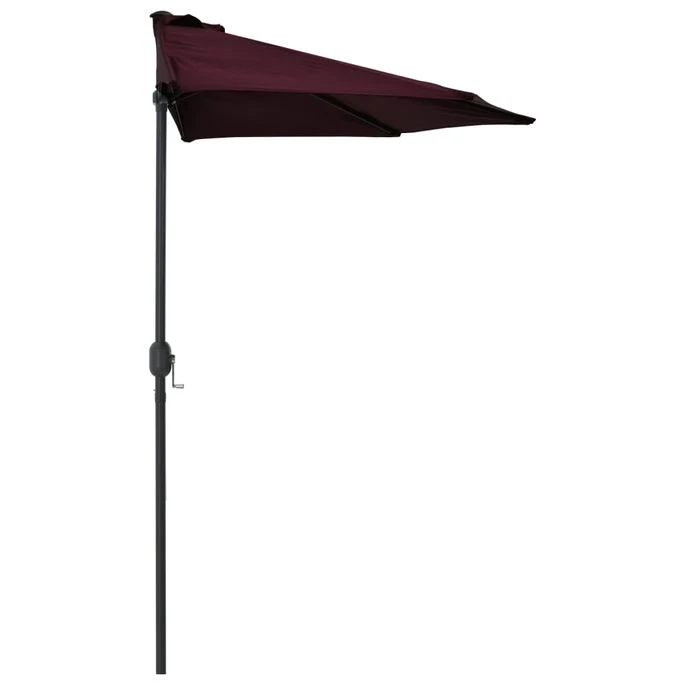 Parasol De Balcon Mât En Aluminium Bordeaux 270x135x245 Cm Demi 4 Parasol De Balcon Mât En Aluminium Bordeaux 270x135x245 Cm Demi – Image 4
