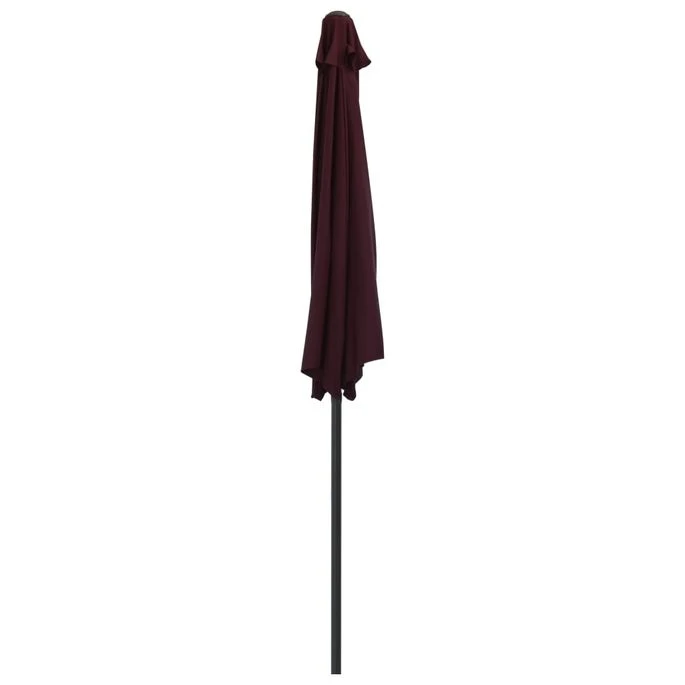 Parasol De Balcon Mât En Aluminium Bordeaux 270x135x245 Cm Demi 5 Parasol De Balcon Mât En Aluminium Bordeaux 270x135x245 Cm Demi – Image 5