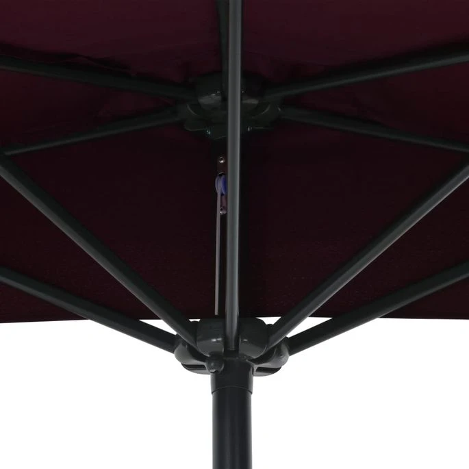 Parasol De Balcon Mât En Aluminium Bordeaux 270x135x245 Cm Demi 7 Parasol De Balcon Mât En Aluminium Bordeaux 270x135x245 Cm Demi – Image 7