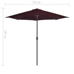 Parasol De Balcon Mât En Aluminium Bordeaux 270x135x245 Cm Demi 13 Parasol De Balcon Mât En Aluminium Bordeaux 270x135x245 Cm Demi -Mobilier De Jardin Soldes parasol de balcon mat en aluminium bordeaux 270x135x245 cm demi 3666722356480 942313