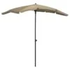 Parasol De Jardin Avec Mât 200x130 Cm Taupe