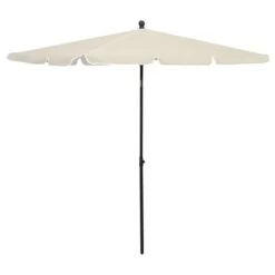 Parasol De Jardin Avec Mât 210x140 Cm Sable