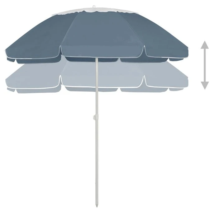 Parasol De Plage Bleu 300 Cm 3 4 Parasol De Plage Bleu 300 Cm 3 – Image 4