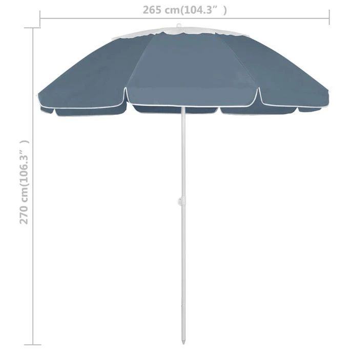 Parasol De Plage Bleu 300 Cm 3 7 Parasol De Plage Bleu 300 Cm 3 – Image 7