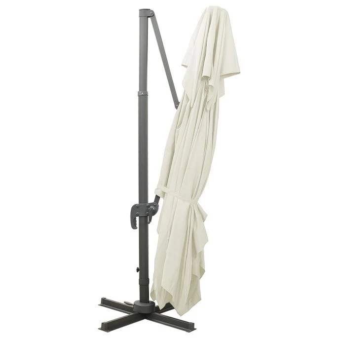 Parasol Déporté à Double Toit Sable 400x300 Cm 6 Parasol Déporté à Double Toit Sable 400x300 Cm – Image 6