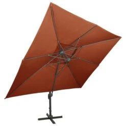 Parasol Déporté à Double Toit Terre Cuite 400x300 Cm 11 Parasol Déporté à Double Toit Terre Cuite 400x300 Cm -Mobilier De Jardin Soldes parasol deporte a double toit terre cuite 400x300 cm 8720286181874 942023