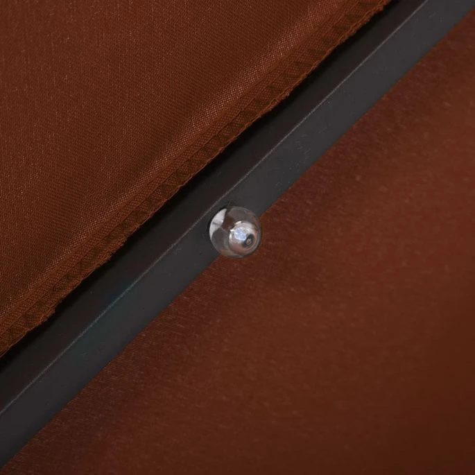 Parasol Déporté à LED Et Mât En Acier Terre Cuite 8 Parasol Déporté à LED Et Mât En Acier Terre Cuite – Image 8