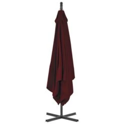 Parasol Déporté Avec Mât En Acier 250x250 Cm Rouge Bordeaux -Mobilier De Jardin Soldes parasol deporte avec mat en acier 250x250 cm rouge bordeaux 3666722356374 942393