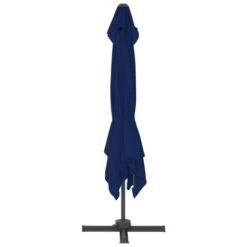 Parasol Déporté Avec Mât En Aluminium 3x3 M Bleu Azuré -Mobilier De Jardin Soldes parasol deporte avec mat en aluminium 3x3 m bleu azure 3666722521024 585180