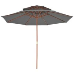 Parasol Double Avec Mât En Bois 270 Cm Anthracite 10 Parasol Double Avec Mât En Bois 270 Cm Anthracite -Mobilier De Jardin Soldes parasol double avec mat en bois 270 cm anthracite 3666722326902 978651