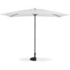 Parasol Droit 3x2 M Inclinable - Mât Aluminium Avec Toile Polyester 160 G/m² - Blanc