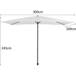 Parasol Droit 3x2 M Inclinable - Mât Aluminium Avec Toile Polyester 160 G/m² - Blanc -Mobilier De Jardin Soldes parasol droit 3x2 m inclinable mat aluminium avec toile polyester 160 g m blanc 3612407790438 1314862