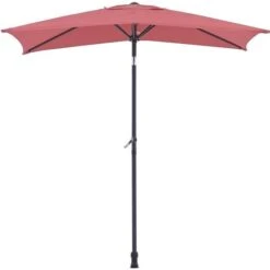 Parasol Droit Rectangulaire 1,4 X 2,10 M - Inclinable & Avec Manivelle - Mat Aluminium Et Toile Polyester 160g - Rouge -Mobilier De Jardin Soldes parasol droit rectangulaire 1 4 x 2 10 m inclinable avec manivelle mat aluminium et toile polyester 160g rouge 3612408329767 1320962