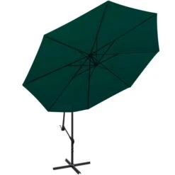 Parasol En Porte-à-faux 3,5 M Vert -Mobilier De Jardin Soldes parasol en porte a faux 3 5 m vert 3666722330978 974072