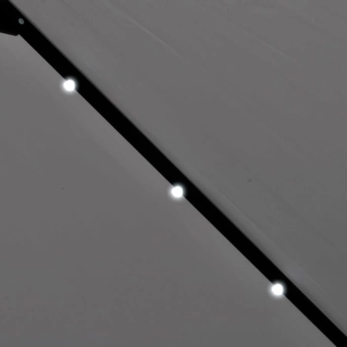 Parasol En Porte-à-faux Avec LED 3 M Blanc Sable 3 Parasol En Porte-à-faux Avec LED 3 M Blanc Sable – Image 3