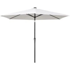 Parasol En Porte-à-faux Avec LED 3 M Blanc Sable 15 Parasol En Porte-à-faux Avec LED 3 M Blanc Sable -Mobilier De Jardin Soldes parasol en porte a faux avec led 3 m blanc sable 3666722330916 974133