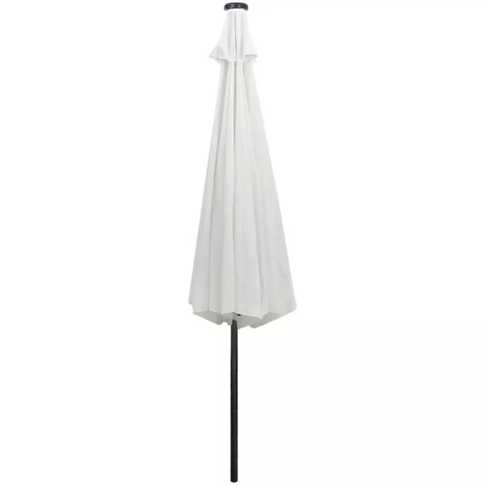 Parasol En Porte-à-faux Avec LED 3 M Blanc Sable 7 Parasol En Porte-à-faux Avec LED 3 M Blanc Sable – Image 7