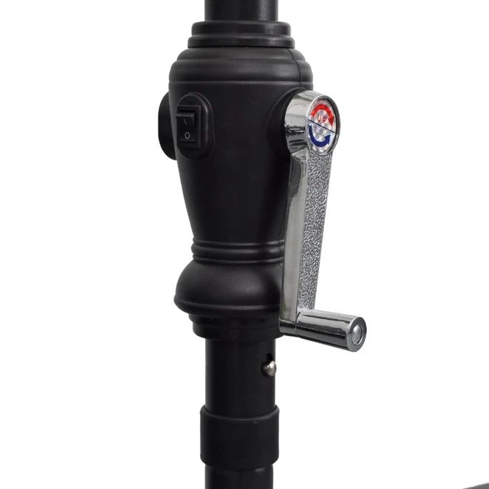 Parasol En Porte-à-faux Avec LED 3 M Blanc Sable 8 Parasol En Porte-à-faux Avec LED 3 M Blanc Sable – Image 8