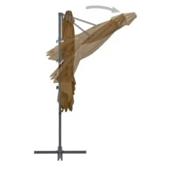 Parasol En Porte-à-faux Avec Mât En Acier Taupe 250x250 Cm -Mobilier De Jardin Soldes parasol en porte a faux avec mat en acier taupe 250x250 cm 3666722314596 990856