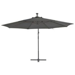 Parasol En Porte-à-faux Avec Poteau Aluminium 350 Cm Anthracite -Mobilier De Jardin Soldes parasol en porte a faux avec poteau aluminium 350 cm anthracite 3666722604864 978558