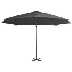 Parasol En Porte-à-faux Et Poteau En Aluminium 300cm Anthracite -Mobilier De Jardin Soldes parasol en porte a faux et poteau en aluminium 300cm anthracite 3666722326469 979060