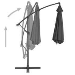 Parasol En Porte-à-feux Avec Poteau Aluminium 300 Cm Anthracite -Mobilier De Jardin Soldes parasol en porte a feux avec poteau aluminium 300 cm anthracite 3666722326995 978591