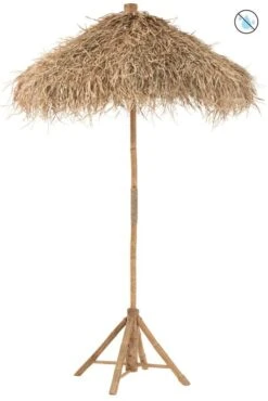 Parasol Sur Pied En Bambou Naturel Gael L 150 Cm