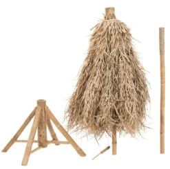 Parasol Sur Pied En Bambou Naturel Gael L 150 Cm -Mobilier De Jardin Soldes parasol sur pied en bambou naturel gael l 150 cm 5400924015831 1319494