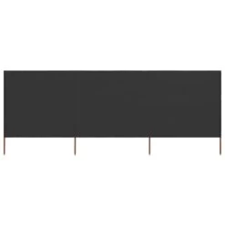 Paravent 3 Panneaux Tissu 400 X 160 Cm Anthracite