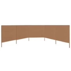 Paravent 5 Panneaux Tissu 600 X 160 Cm Taupe -Mobilier De Jardin Soldes paravent 5 panneaux tissu 600 x 160 cm taupe 3666722883047 768583