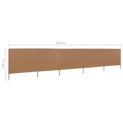 Paravent 5 Panneaux Tissu 600 X 160 Cm Taupe -Mobilier De Jardin Soldes paravent 5 panneaux tissu 600 x 160 cm taupe 3666722883047 768586