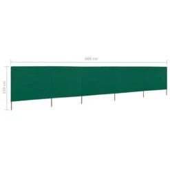 Paravent 5 Panneaux Tissu 600 X 80 Cm Vert -Mobilier De Jardin Soldes paravent 5 panneaux tissu 600 x 80 cm vert 3666722314183 991353