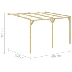 Pergola à Appentis 4 X 3 X 2,1 M Bois -Mobilier De Jardin Soldes pergola a appentis 4 x 3 x 2 1 m bois 8719883855417 1219440