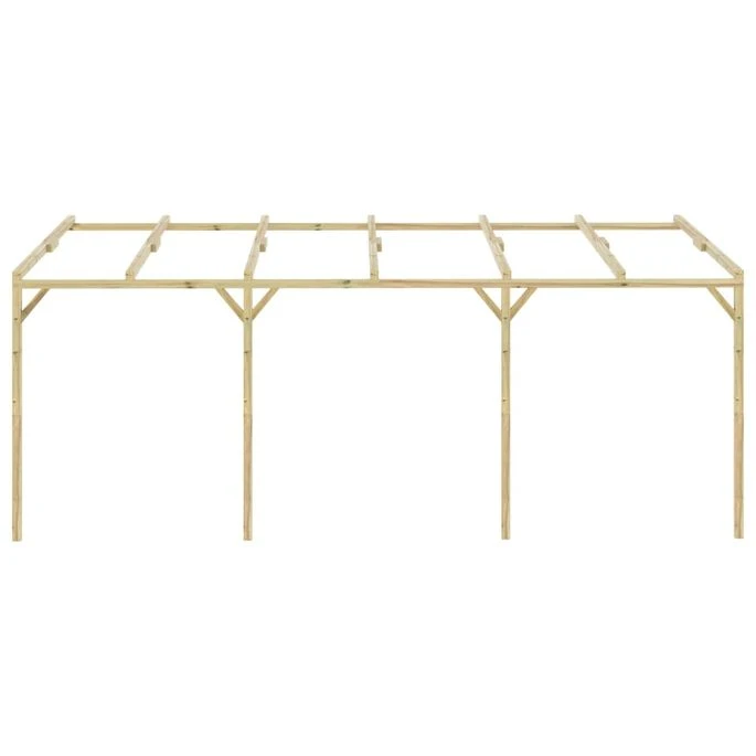 Pergola à Appentis 6 X 3 X 2,1 M Bois 2 Pergola à Appentis 6 X 3 X 2,1 M Bois – Image 2