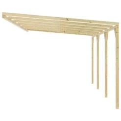Pergola à Appentis 6 X 3 X 2,1 M Bois 7 Pergola à Appentis 6 X 3 X 2,1 M Bois -Mobilier De Jardin Soldes pergola a appentis 6 x 3 x 2 1 m bois 8719883855431 1219452