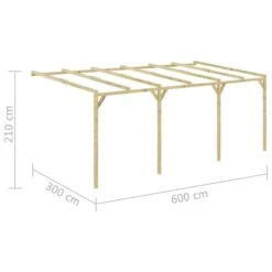 Pergola à Appentis 6 X 3 X 2,1 M Bois 9 Pergola à Appentis 6 X 3 X 2,1 M Bois -Mobilier De Jardin Soldes pergola a appentis 6 x 3 x 2 1 m bois 8719883855431 1219454