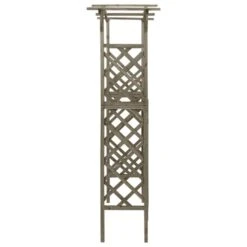 Pergola Avec Portail 116x40x204 Cm Gris Bois De Sapin Massif -Mobilier De Jardin Soldes pergola avec portail 116x40x204 cm gris bois de sapin massif 3666722146081 1297569