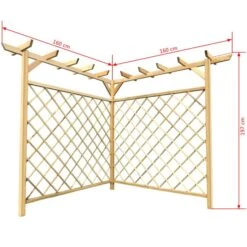 Pergola D'angle 160 X 160 X 197 Cm Bois De Pin Imprégné -Mobilier De Jardin Soldes pergola d angle 160 x 160 x 197 cm bois de pin impregne 8718475557456 1212048