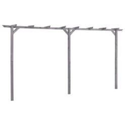 Pergola De Jardin Gris 400x40x205 Cm Bois De Pin Imprégné