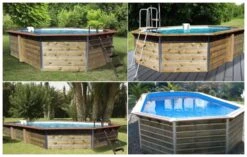 Piscine Bois Bohol 460x460x94cm -Mobilier De Jardin Soldes piscine bois bohol 460x460x94cm 3760191932944 397426